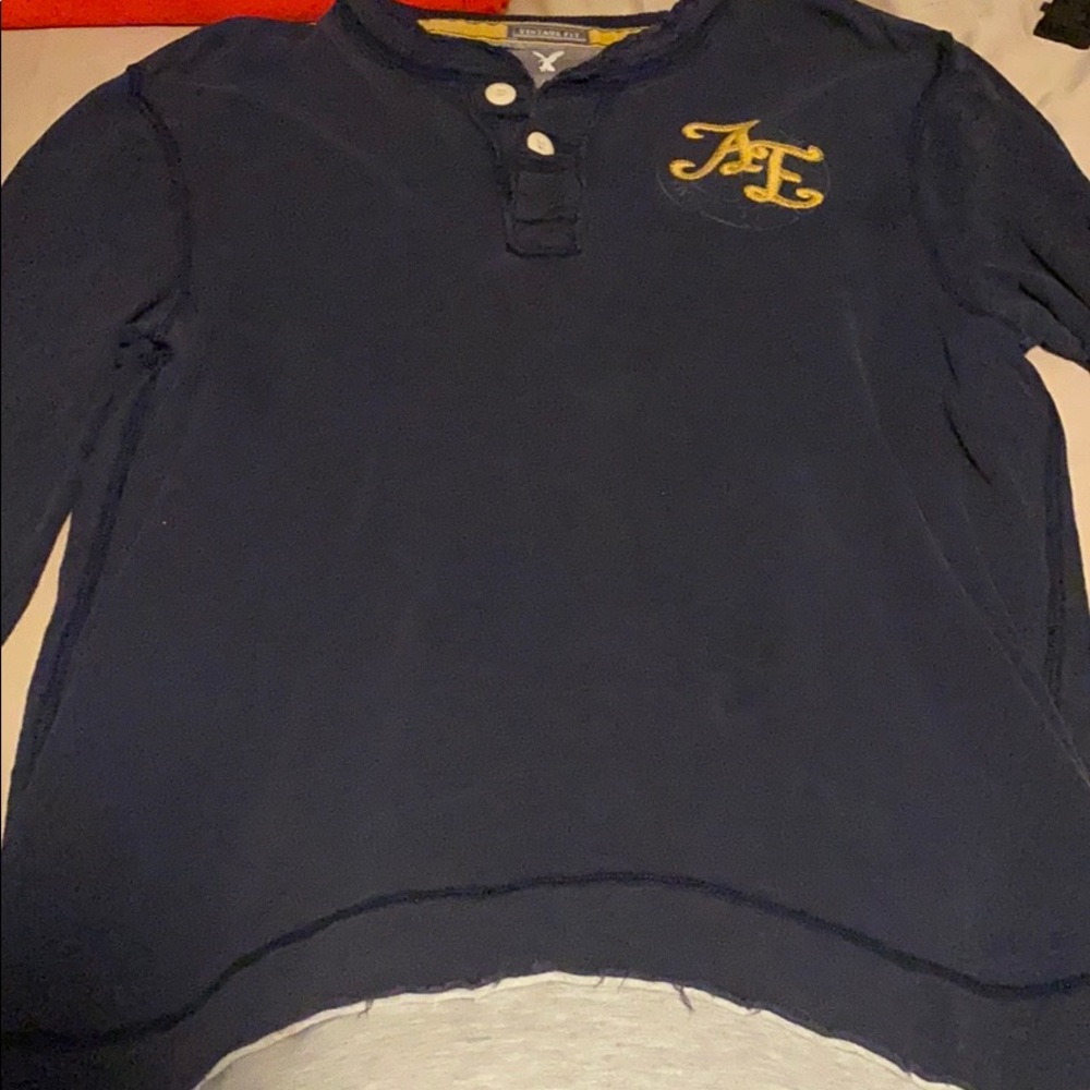 Dark Blue Long Sleeve T-Shirt